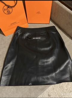 Юбка кожаная Off White