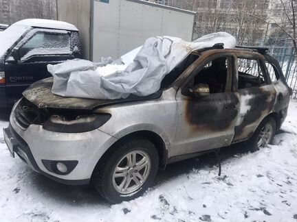 Hyundai Santa Fe 2.4 AT, 2011, битый, 130 000 км