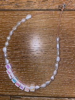 Бусы - чокер из натурального жемчуга